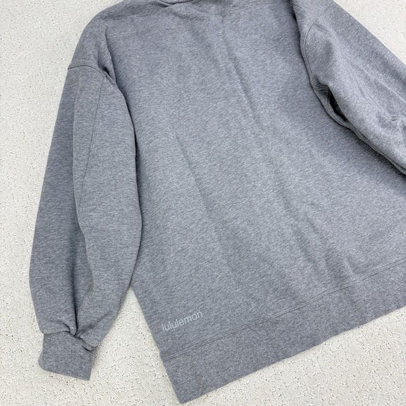 Lululemon All Yours Crew Sweatshirt Gray Size 8 Cotton Oversized - Picture 5 of 11